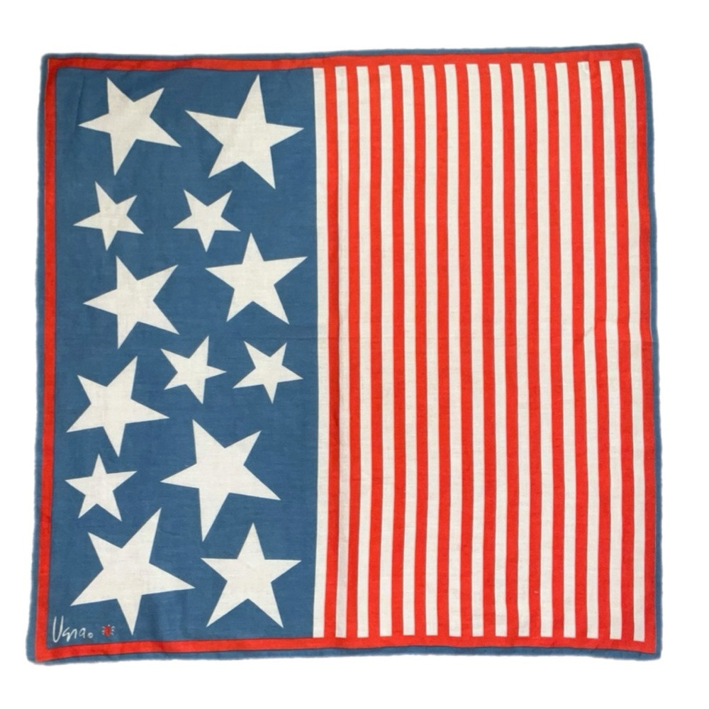 Vintage Vera Ladybug Patriotic Flag Scarf - Vera Neumann - Picture 2 of 3